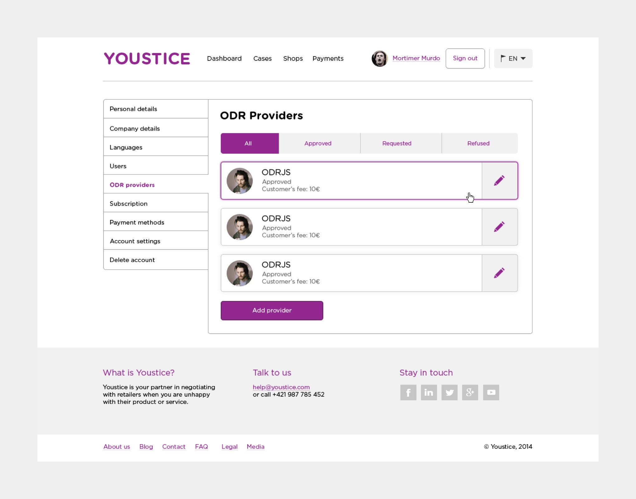 Youstice - Visual Desing